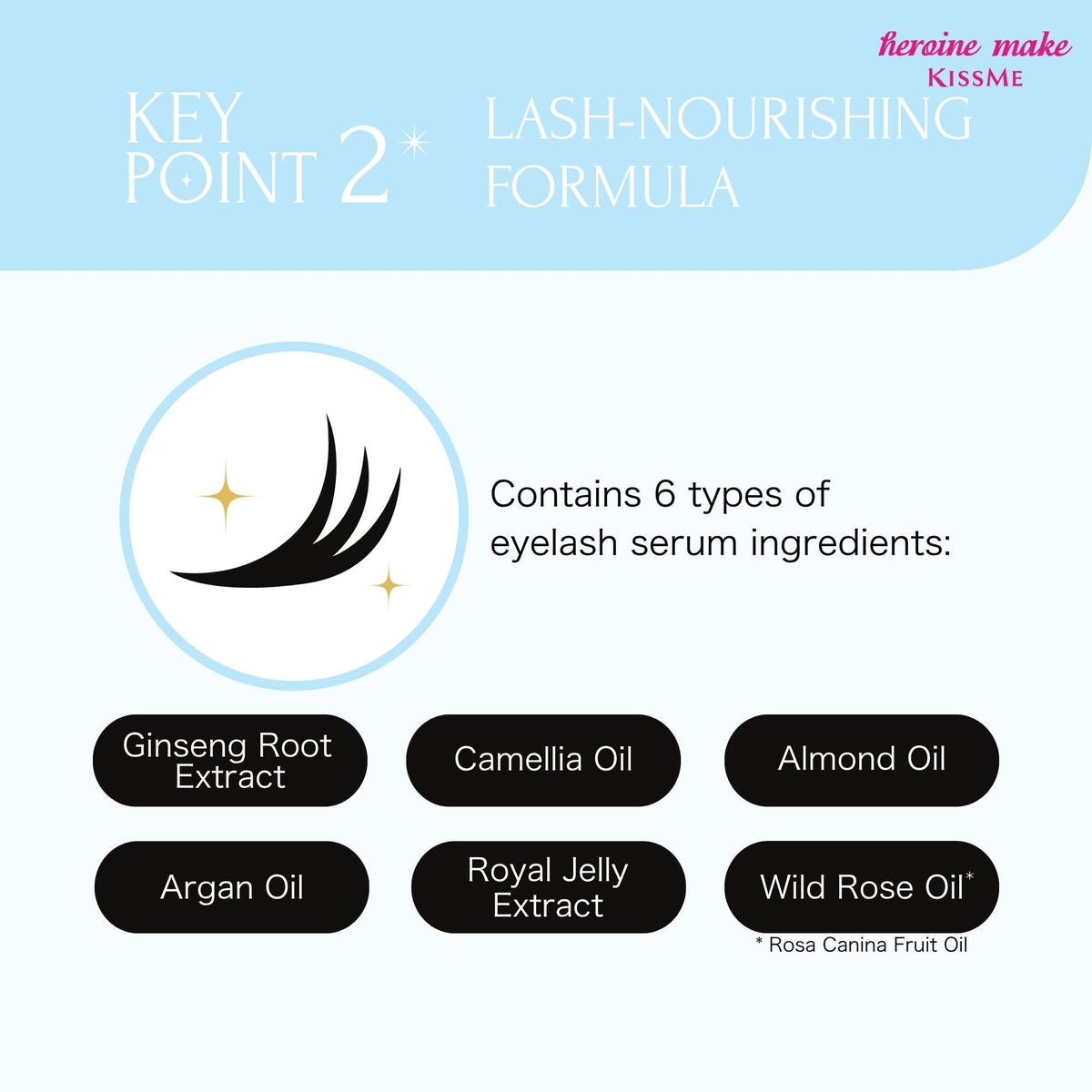 Heroine Make Mascara Remover Wand application on eyelashes