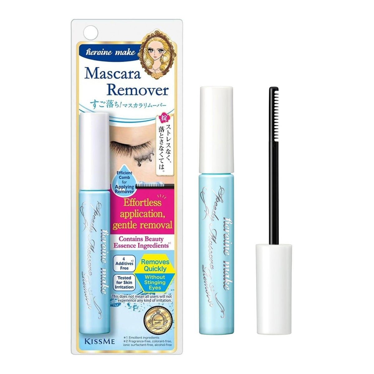 Heroine Make Mascara Remover wand front view with packaging