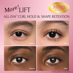 Heroine Make Volume & Curl Mascara application on lashes