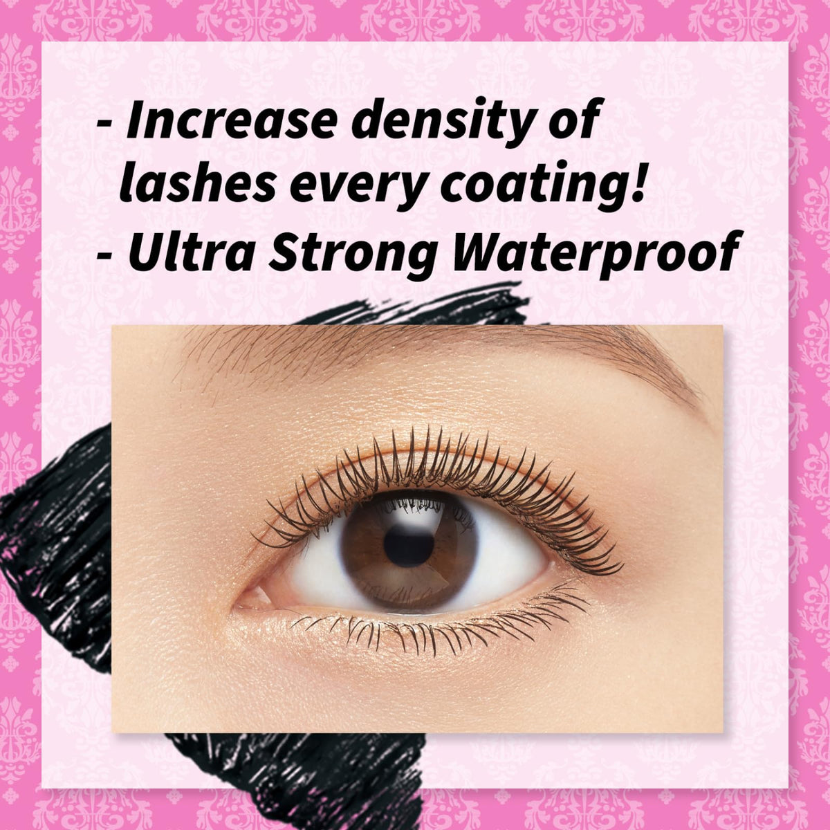 Heroine Make Volume & Curl Mascara Black with eye makeup