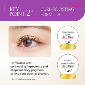 Heroine Make Volume & Curl Mascara in use on lashes
