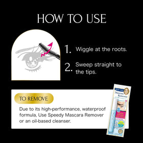 Heroine Make Waterproof Mascara Gray Black showing lash effect