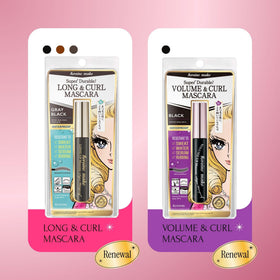 Heroine Make Waterproof Mascara Gray Black with natural lashes