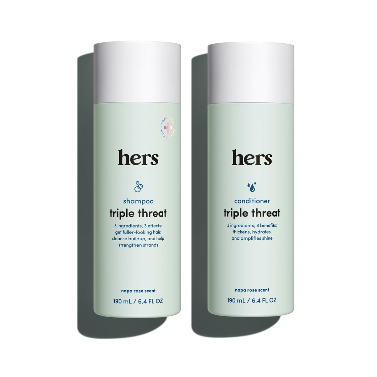 Hers Triple Threat Shampoo front view, 6.4 Fl Oz