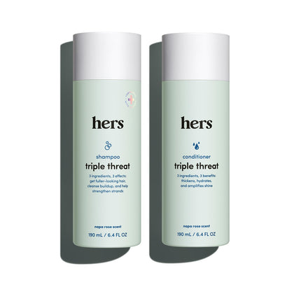 Hers Triple Threat Shampoo front view, 6.4 Fl Oz