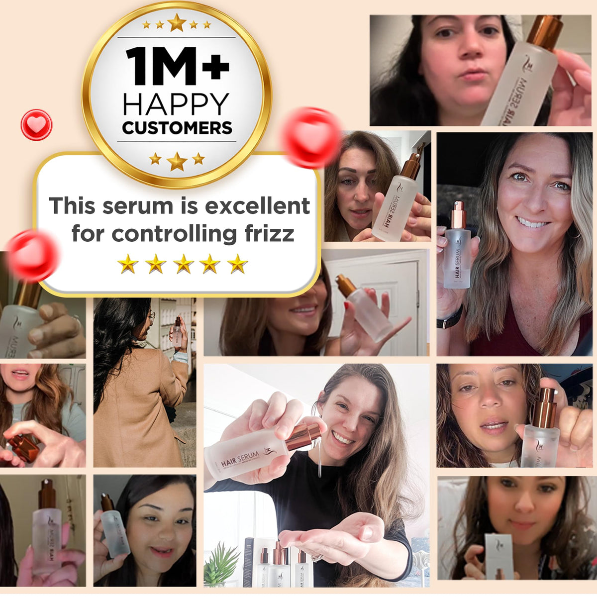 HerStyler Argan Oil Hair Serum application on hair