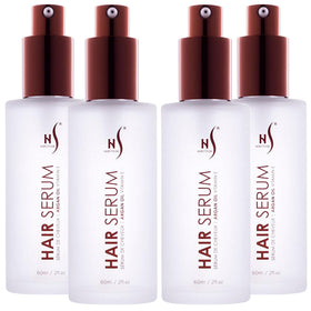 HerStyler Argan Oil Hair Serum front view in glass bottle