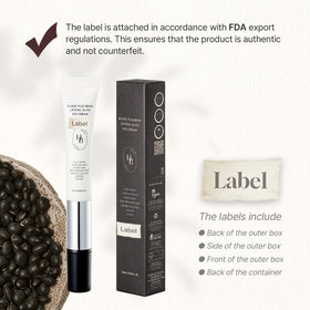 HEVEBLUE Black Yuja Bean Lifting Eye Cream packaging