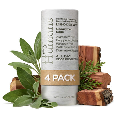 HEY HUMANS Aluminum Free Deodorant Cedarwood Sage front view