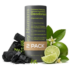 HEY HUMANS Charcoal Lime Deodorant 181g front view