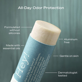 HEY HUMANS Coconut Mint Deodorant with ingredients display