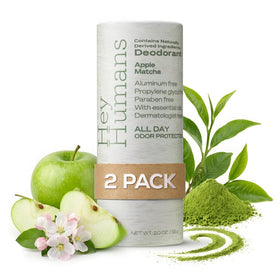 HEY HUMANS Deodorant Apple Matcha front view packaging