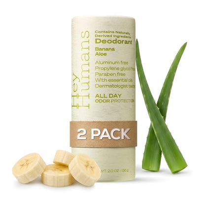 HEY HUMANS Deodorant Banana Aloe front view