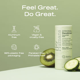 HEY HUMANS deodorant Cucumber Kiwi back view