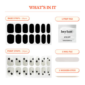 heyhae nail file and wooden stick included in the package