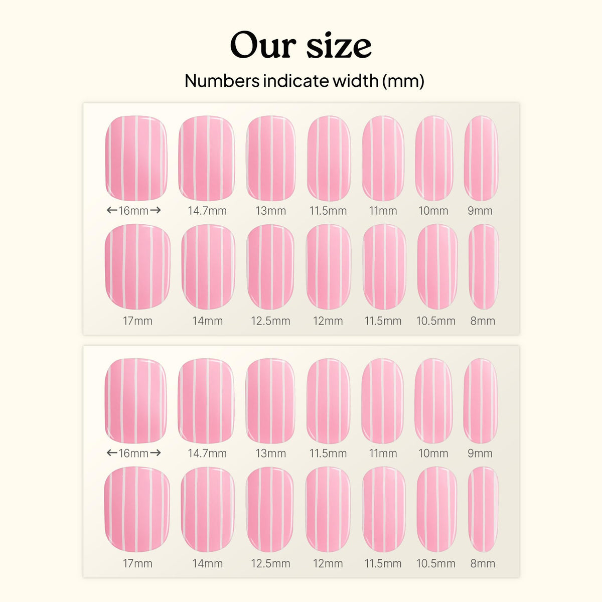 heyhae nail strips with included prep pad and nail file