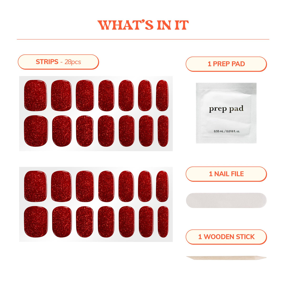 heyhae Semi Gel Nail Strips application process