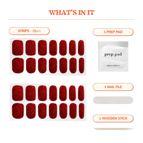 heyhae Semi Gel Nail Strips application process