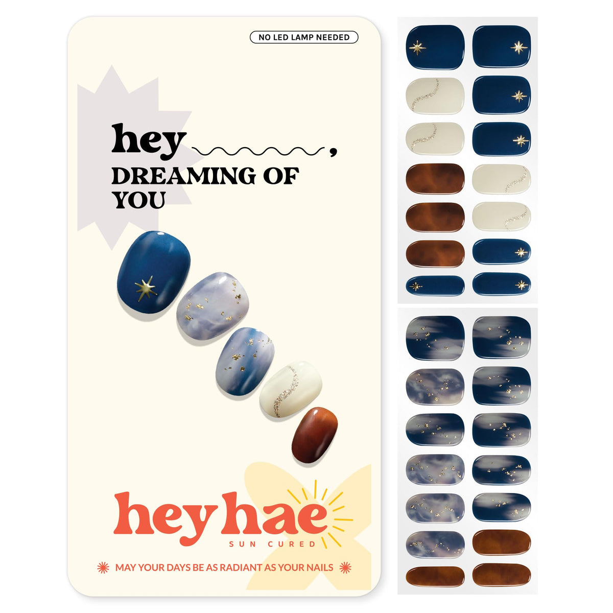 heyhae Semi Gel Nail Strips Dreaming of You front view