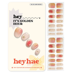 heyhae Semi Gel Nail Strips Golden Hour packaging front view