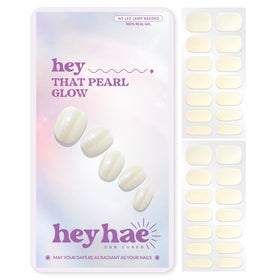 heyhae Semi Gel Nail Strips Hey, That Pearl Glow front view