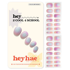 heyhae Semi Gel Nail Strips in pastel gradient packaging