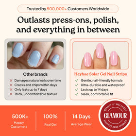 heyhae Semi Gel Nail Strips in stylish packaging