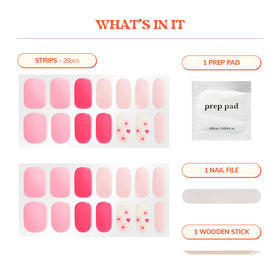 heyhae Semi Gel Nail Strips in various trendy designs