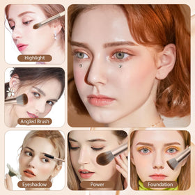 HEYMKGO makeup brushes in apricot colour handle