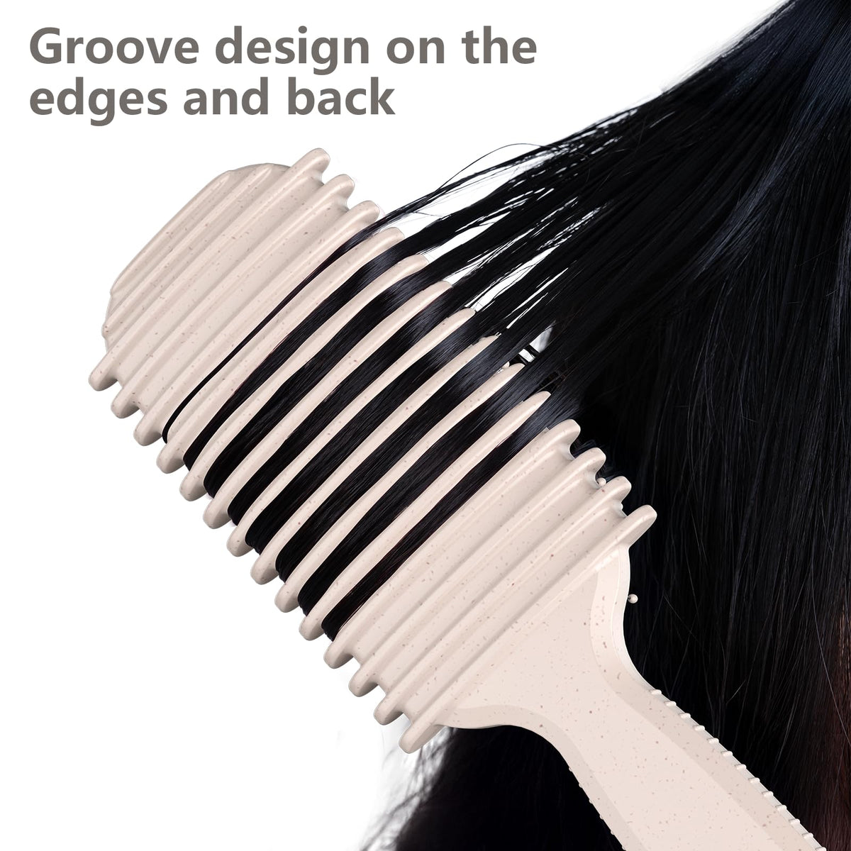 HEZ Curl Defining Brush Set in use on curly hair
