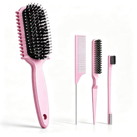 HEZ Curl Defining Brush Set including four brushes in pink