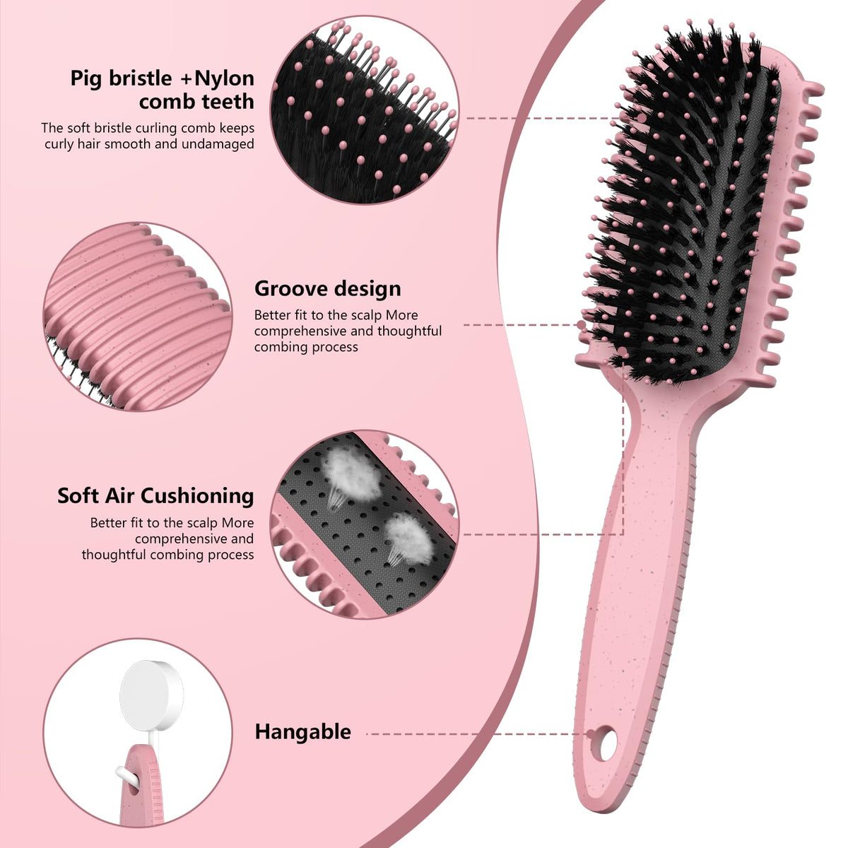 HEZ Double Edge Brush for styling hair
