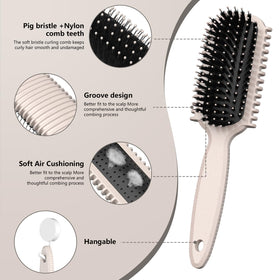 HEZ Double Edge Brush from Curl Defining Brush Set