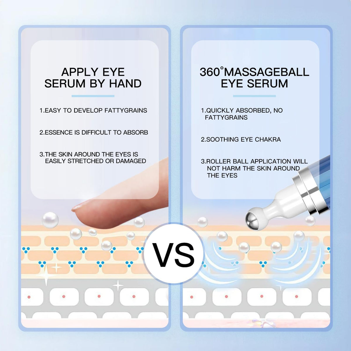 HGTG Eye Serum close-up of rollerball applicator