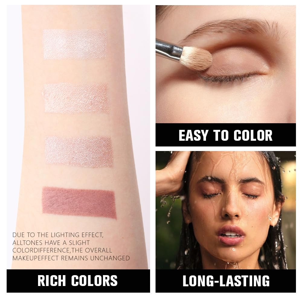 HHLTOH 4-Colour Eyeshadow Palette open showing all four shades