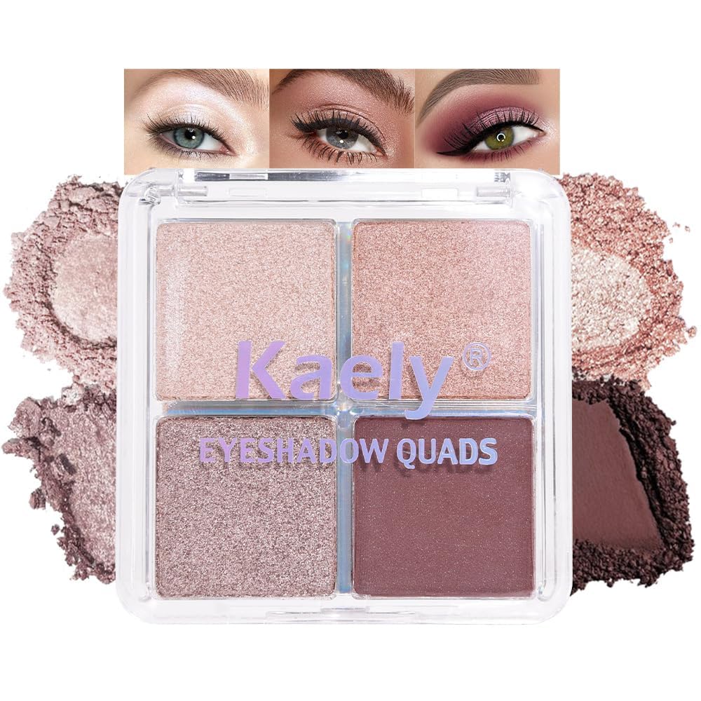 HHLTOH 4-Colour Shimmer Eyeshadow Palette front view with shades