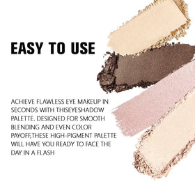 HHLTOH eyeshadow palette featuring dark brown and off-yellow shades