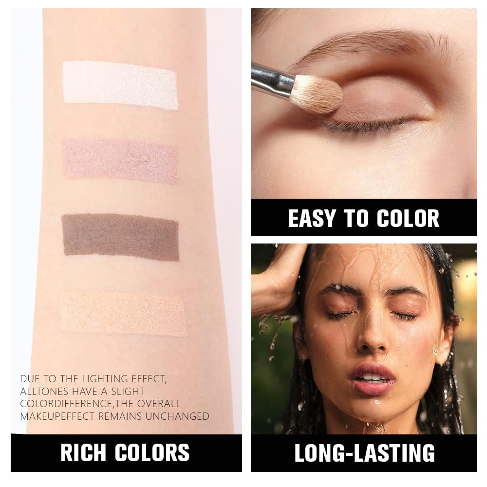 HHLTOH eyeshadow palette open displaying matte and shimmer finishes