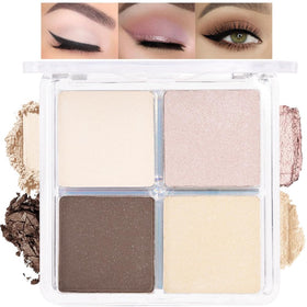 HHLTOH Nude Brown Eyeshadow Palette front view with four shades