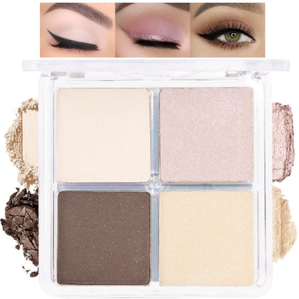 HHLTOH Nude Brown Eyeshadow Palette front view with four shades