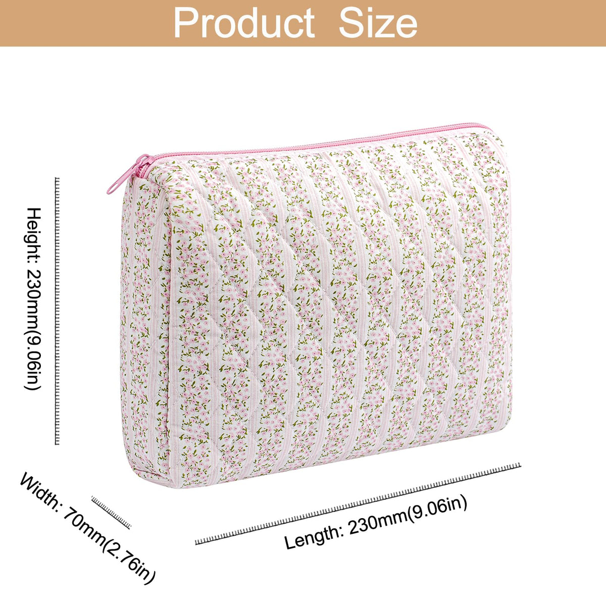 HHQQWZ Makeup Bag displayed with makeup tools