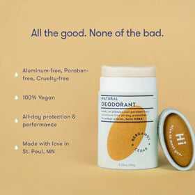 HIBAR Bergamot Cedar Deodorant back view