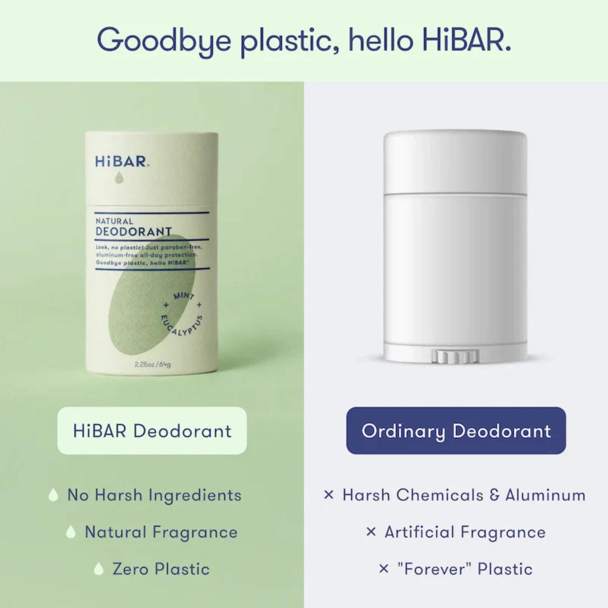 HIBAR Eucalyptus & Mint Deodorant application demonstration