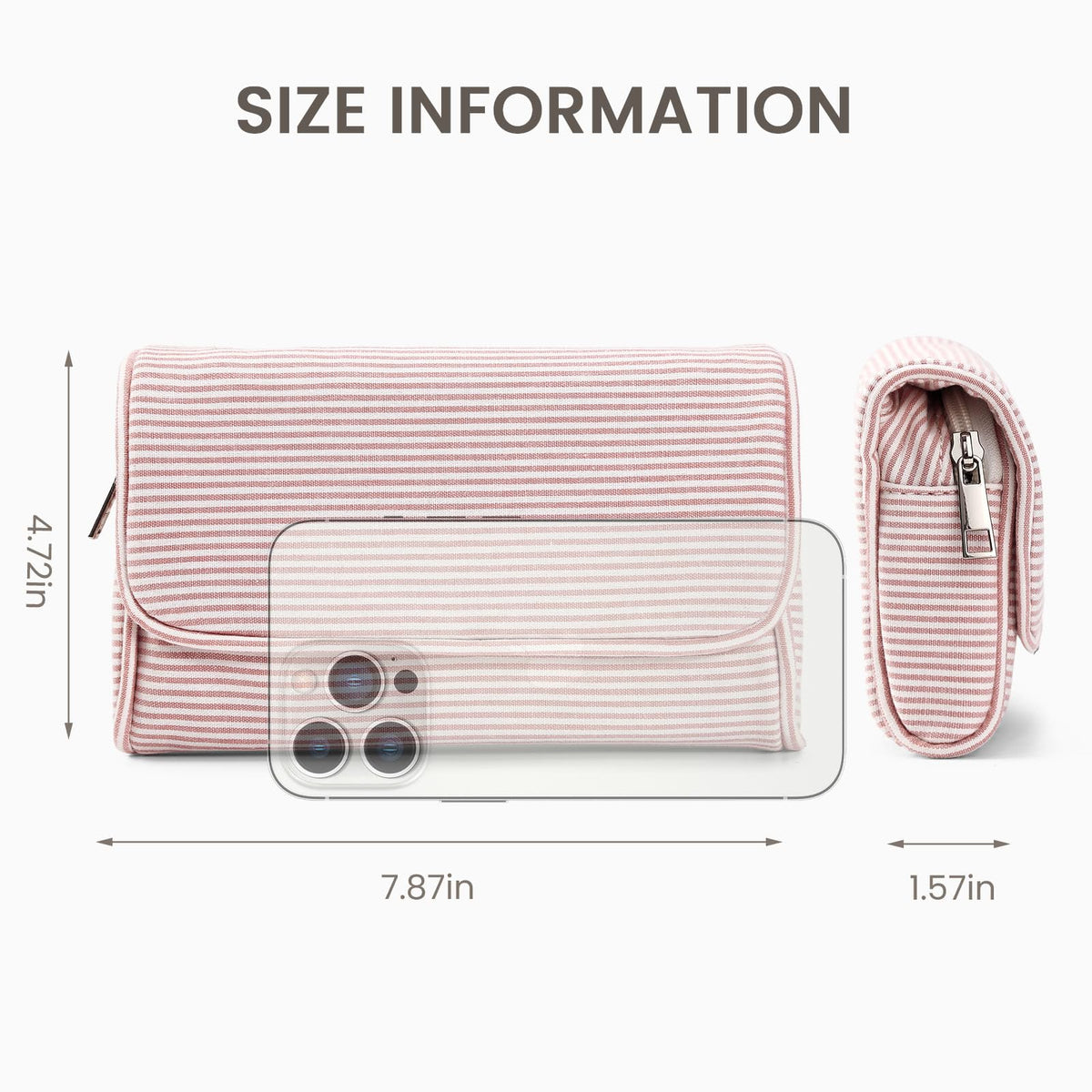 Hibilog lightweight nylon makeup bag with polka dots