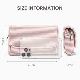 Hibilog lightweight nylon makeup bag with polka dots