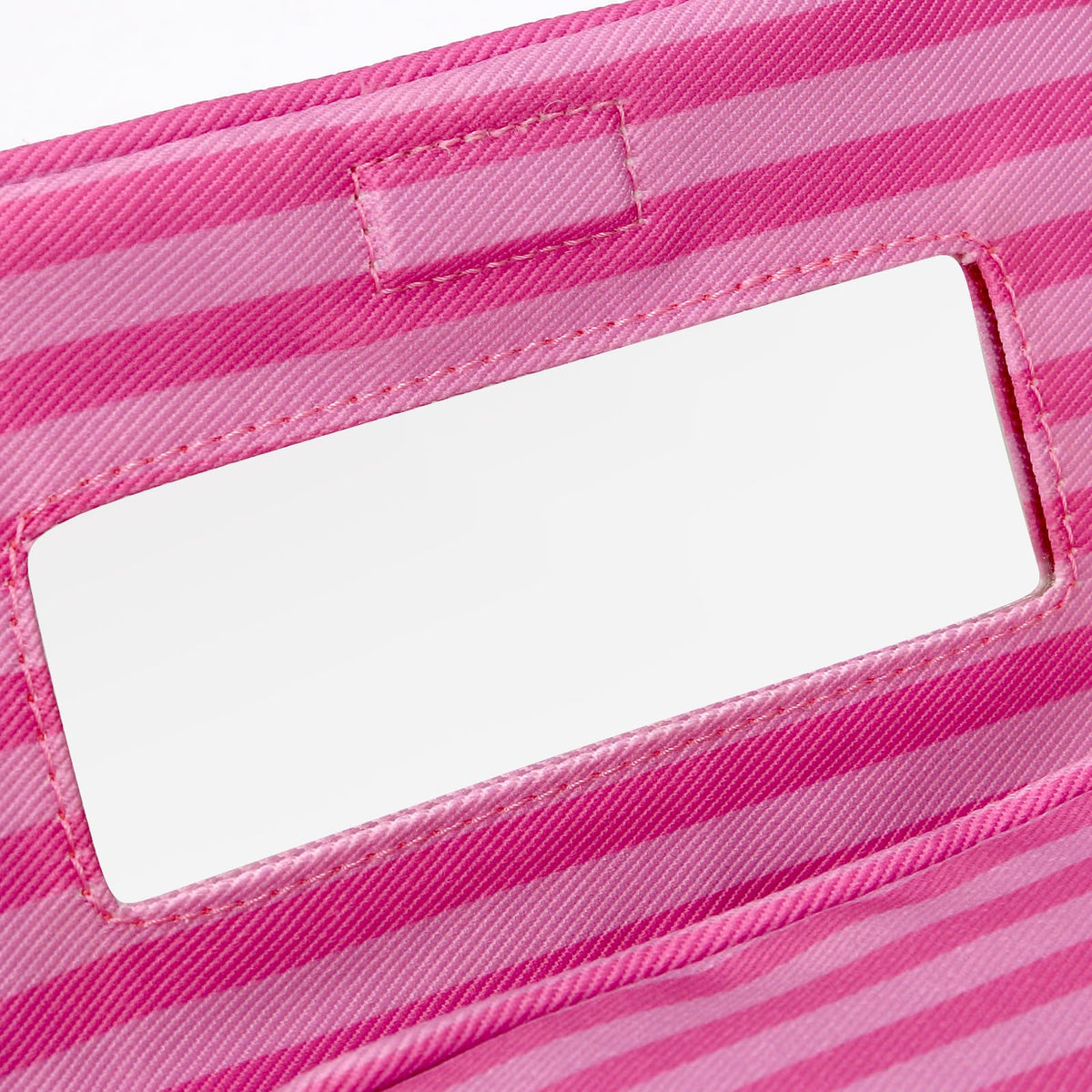 Hibilog nylon makeup bag open with cosmetics inside