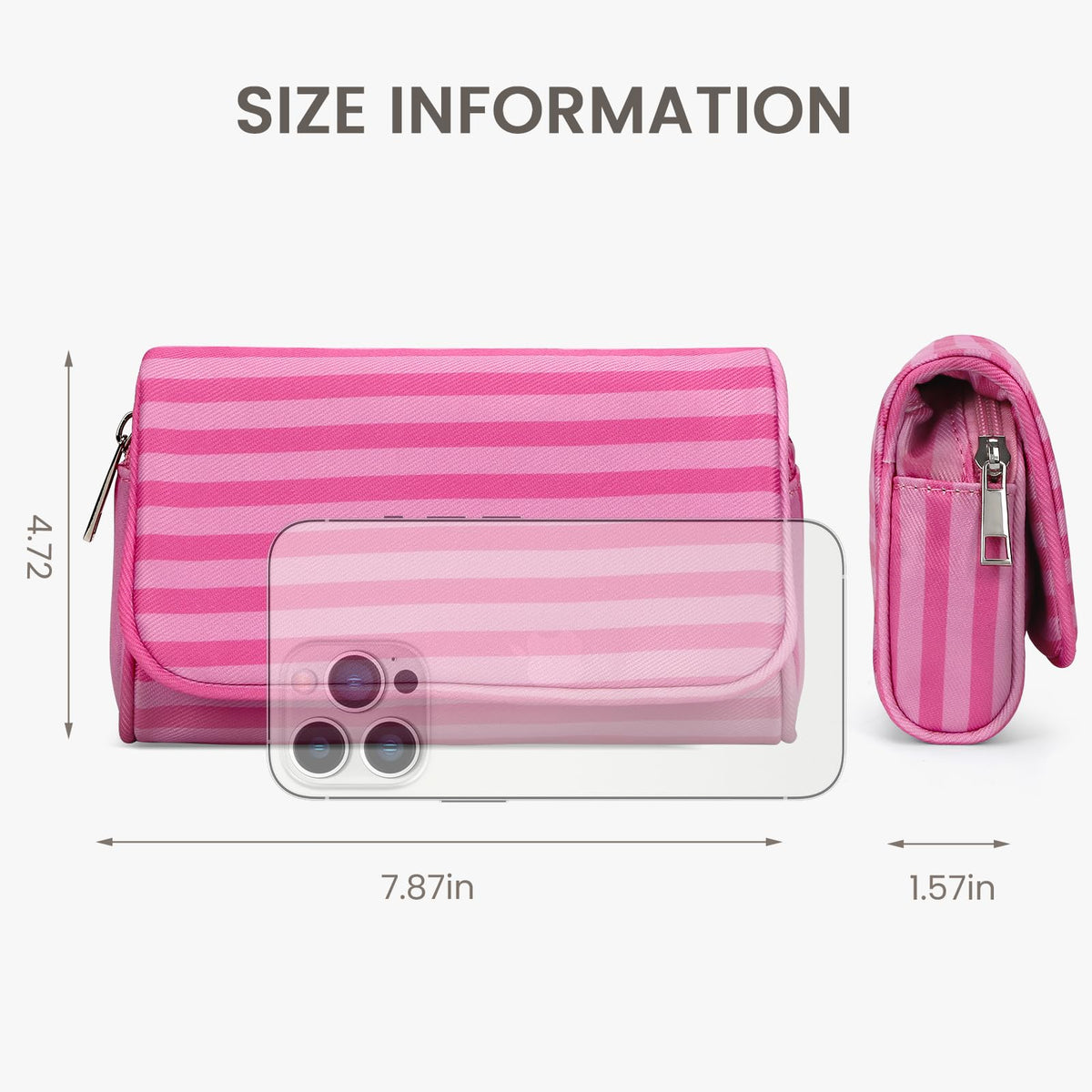Hibilog nylon makeup bag showcasing trendy polka dot design
