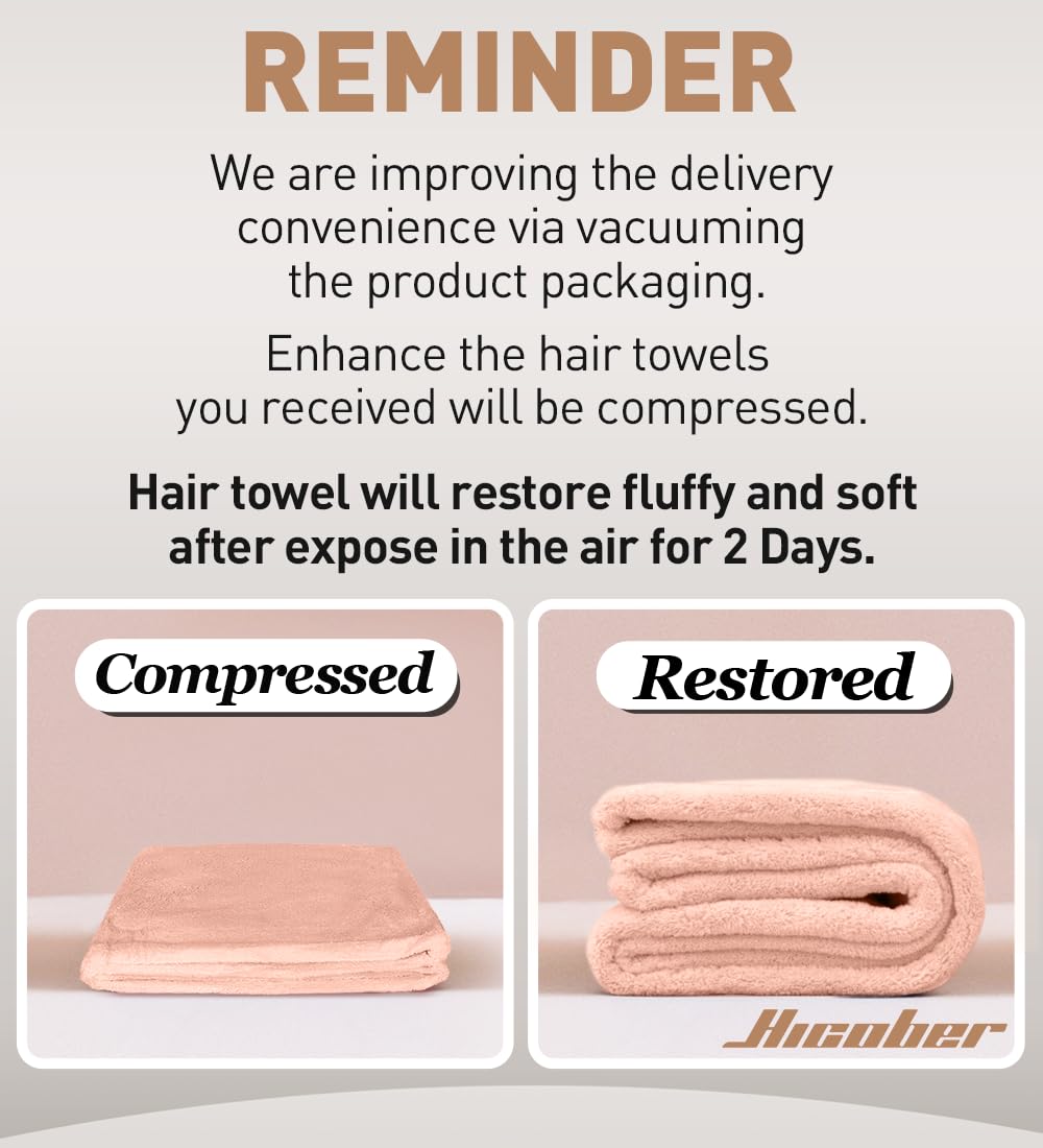 Hicober Microfiber Hair Towel Wrap Aqua Peach Pink lifestyle scene