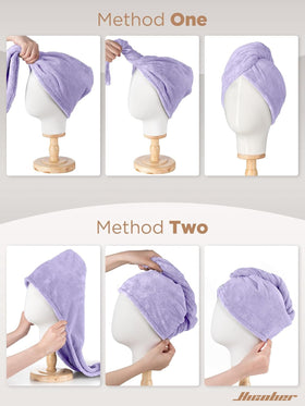 Hicober Microfiber Hair Towel Wrap close-up of fabric