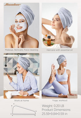 Hicober Microfiber Hair Towel Wrap close-up of fabric texture